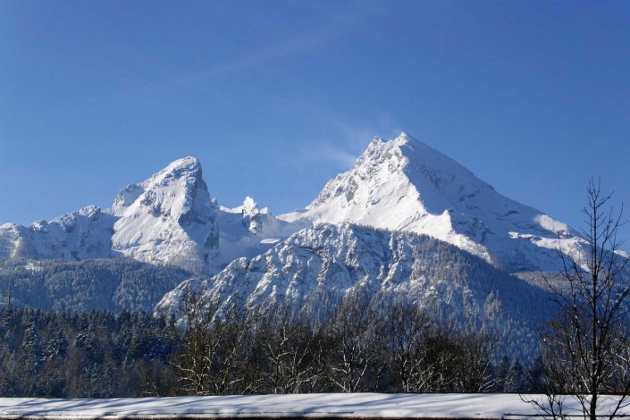 Watzmann mit Watzmannkar im Winter